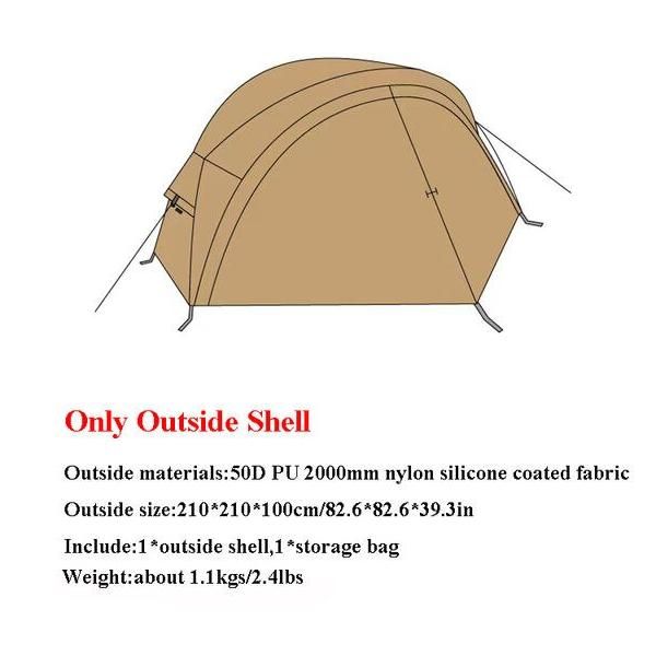 Beige outside shell